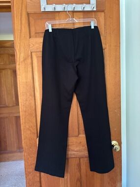 Eileen Fisher Black Wide-Leg Viscose Pants Medium Like New
